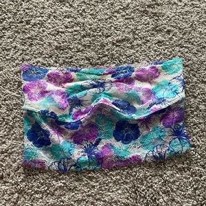 NWT Victorias Secret PINK floral bandeau tube top size S